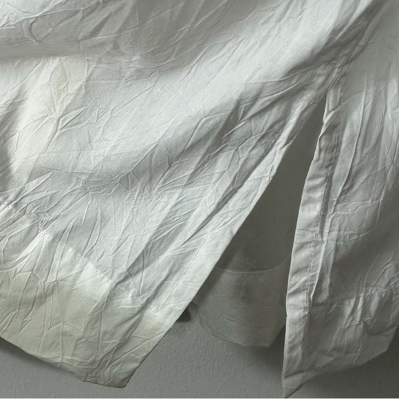 Kedem Sasson White Cotton Crushed Tunic Shirt Lagenlook - Picture 5 of 6